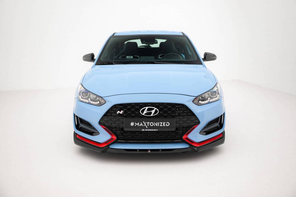 Front Lippe / Front Splitter / Frontansatz V.2 für Hyundai Veloster N MK2 von Maxton Design