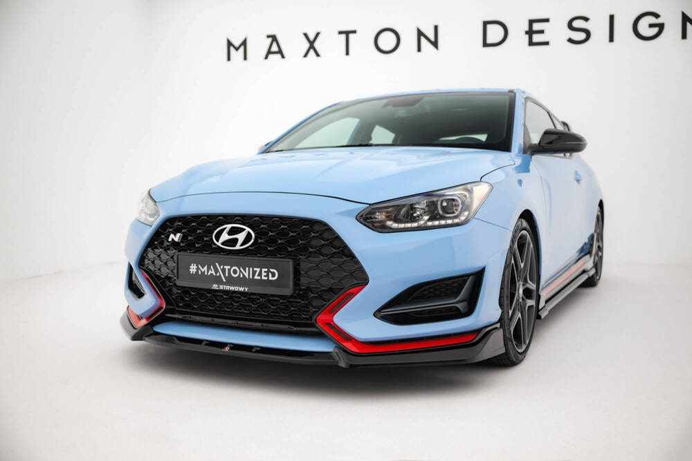 Front Lippe / Front Splitter / Frontansatz V.2 für Hyundai Veloster N MK2 von Maxton Design