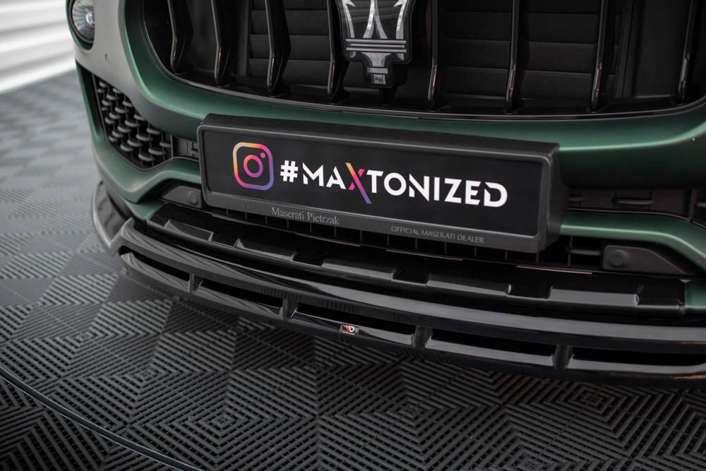 Front Lippe / Front Splitter / Frontansatz V.2 für Maserati Levante MK1 von Maxton Design