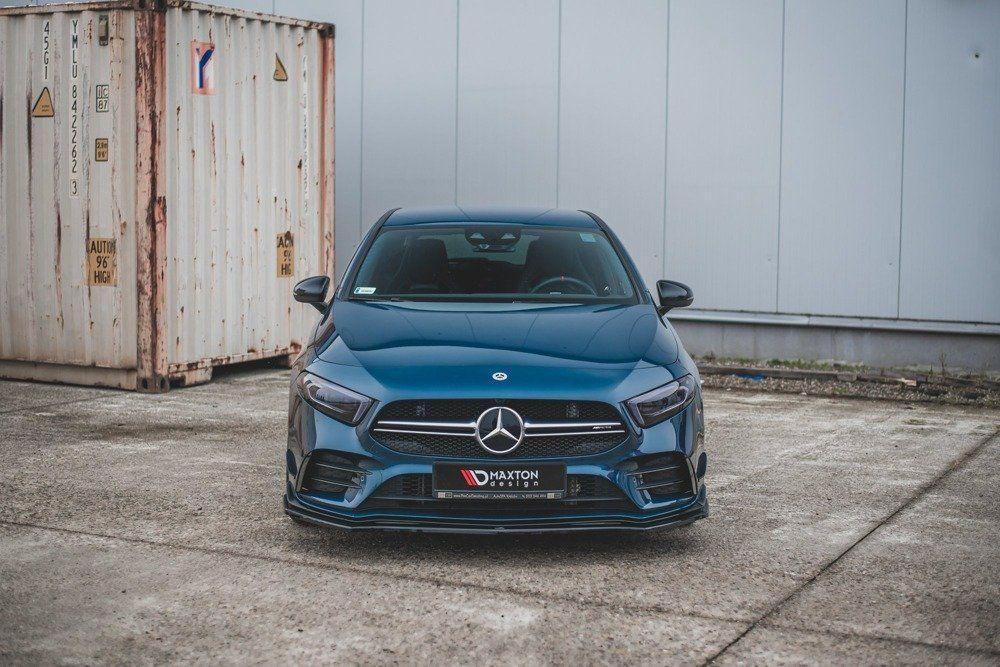 Front Splitter / Cup Schwert / Frontansatz V.2 für Mercedes A-Klasse AMG Line W177 von Maxton Design