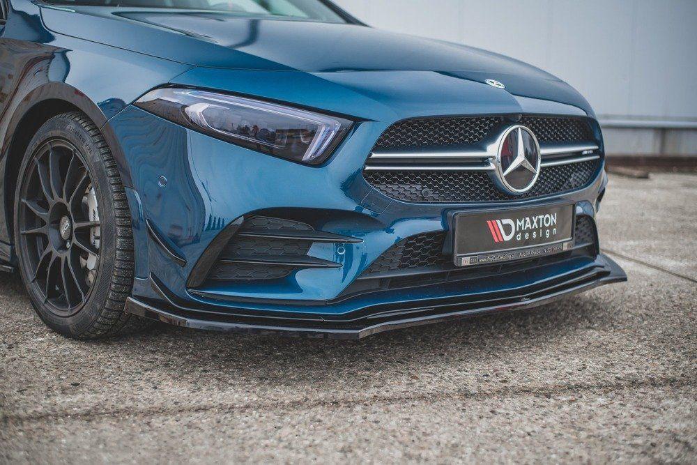 Front Splitter / Cup Schwert / Frontansatz V.2 für Mercedes A-Klasse AMG Line W177 von Maxton Design