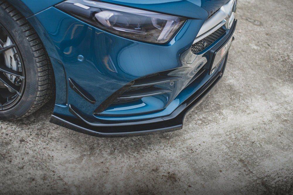 Front Splitter / Cup Schwert / Frontansatz V.2 für Mercedes A-Klasse AMG Line W177 von Maxton Design