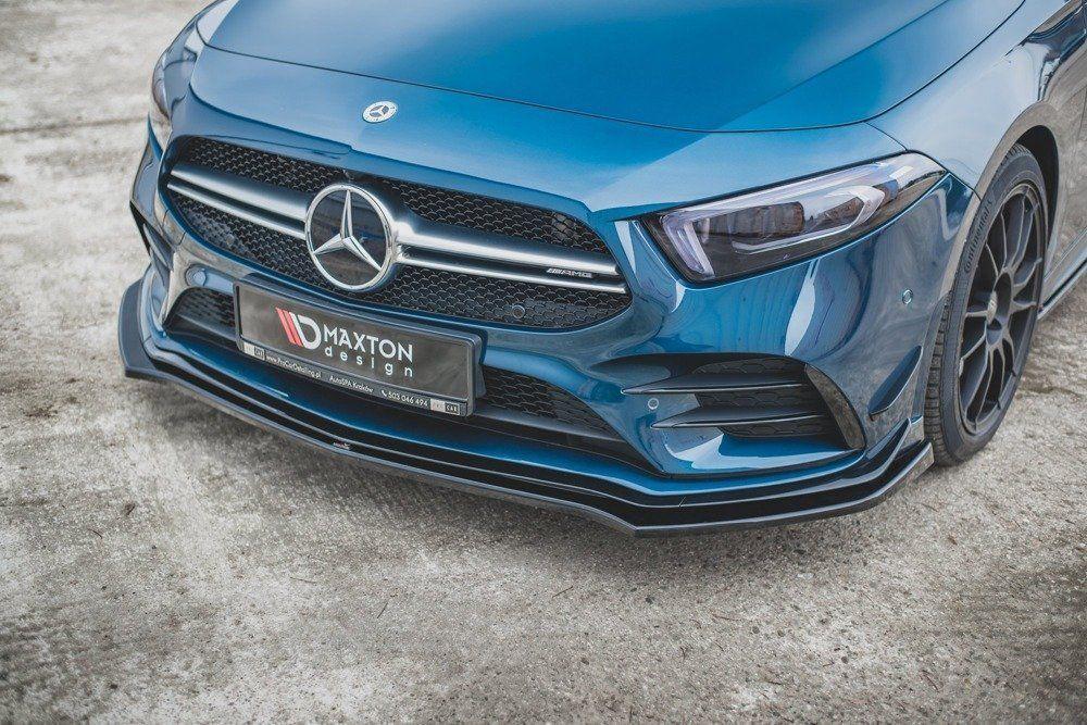 Front Splitter / Cup Schwert / Frontansatz V.2 für Mercedes A-Klasse AMG Line W177 von Maxton Design