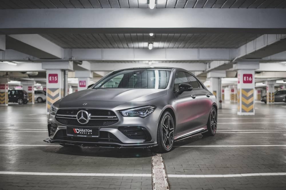 Front lip / front splitter / front approach V.2 for Mercedes-AMG CLA 35 AERO C118 from Maxton Design 