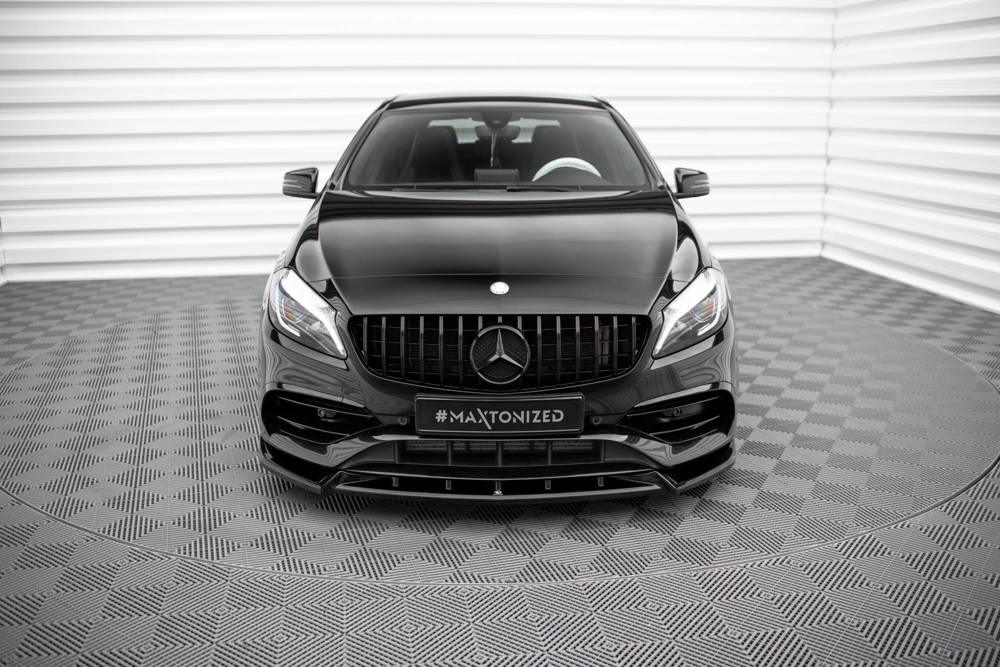 Front Lippe / Front Splitter / Frontansatz V.2 für Mercedes A-Klasse W176 AMG-Line Facelift von Maxton Design