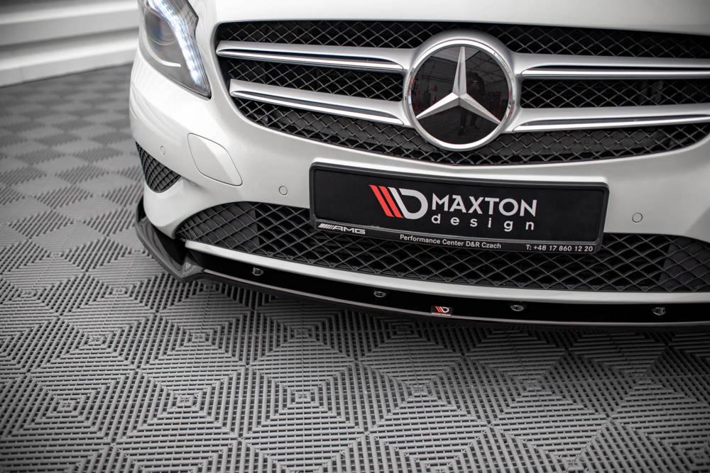 Front Lippe / Front Splitter / Frontansatz V.2 für Mercedes A-Klasse W176 von Maxton Design