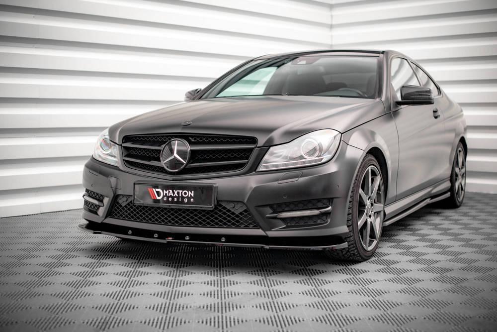 Front Lippe / Front Splitter / Frontansatz V.2 für Mercedes C-Klasse Coupe C204 AMG-Line von Maxton Design