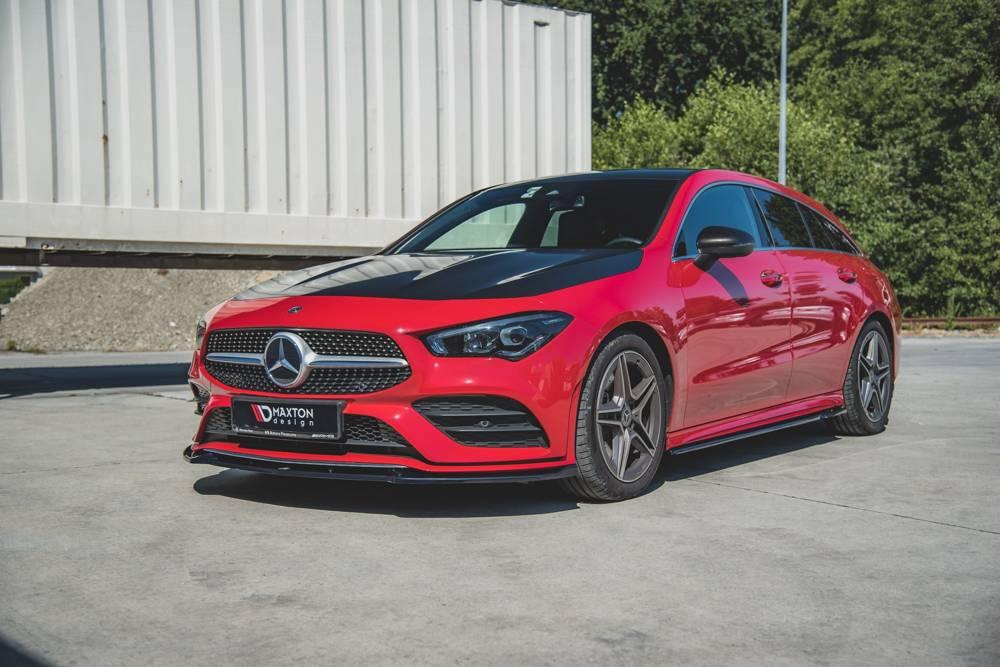 Front lip / front splitter / front approach V.2 Mercedes CLA AMG-Line C118 by Maxton Design 