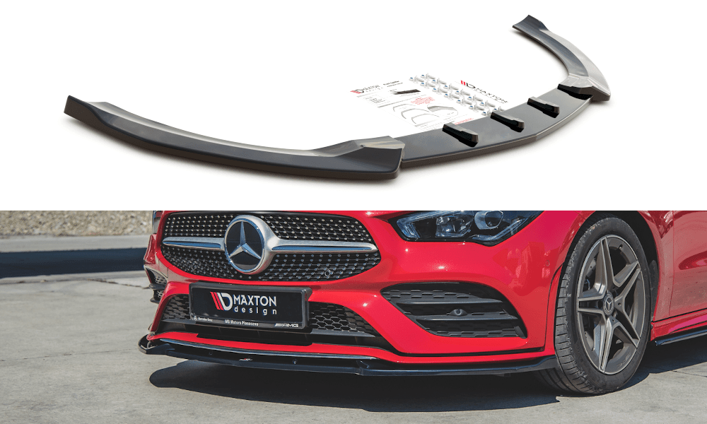 Front lip / front splitter / front approach V.2 Mercedes CLA AMG-Line C118 by Maxton Design 