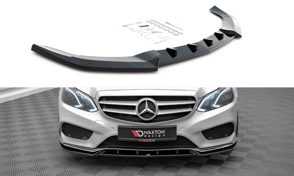 Front Splitter / Cup Schwert / Frontansatz V.2 für MB E-Klasse AMG-Line W212 Facelift von Maxton Design