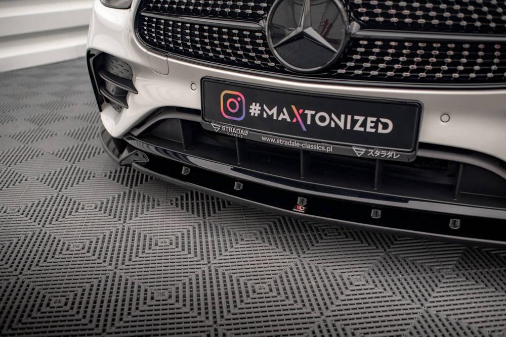 Front Lippe / Front Splitter / Frontansatz V.2 für Mercedes E-Klasse W213 AMG-Line Facelift von Maxton Design