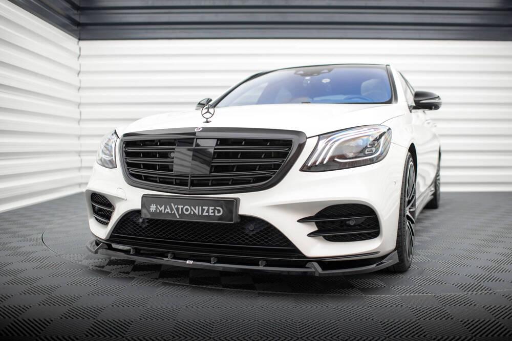 Front Lippe / Front Splitter / Frontansatz V.2 für Mercedes-Benz S-Klasse AMG-Line W222 Facelift von Maxton Design