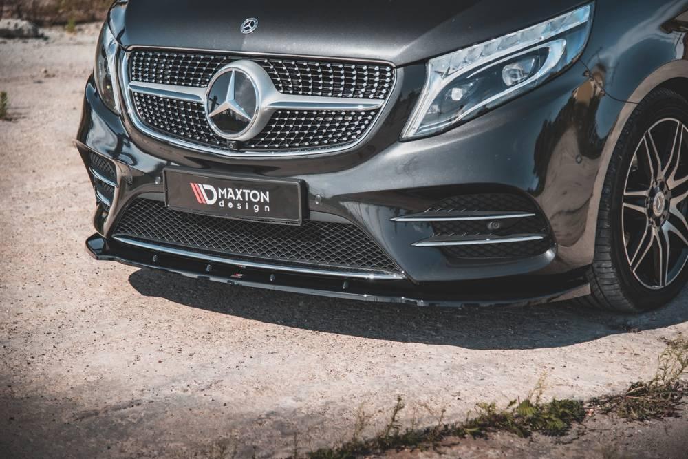 Front Lippe / Front Splitter / Frontansatz V.2 für Mercedes-Benz V-Klasse AMG-Line W447 Facelift von Maxton Design