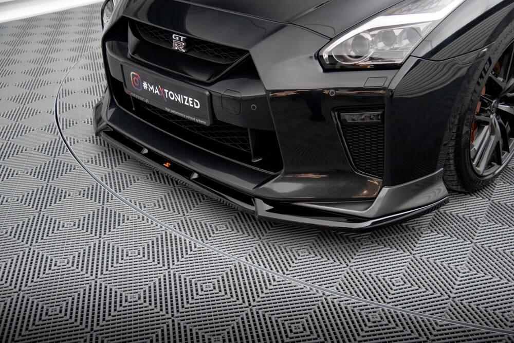 Front Lippe / Front Splitter / Frontansatz V.2 für Nissan GTR R35 2. Facelift von Maxton Design