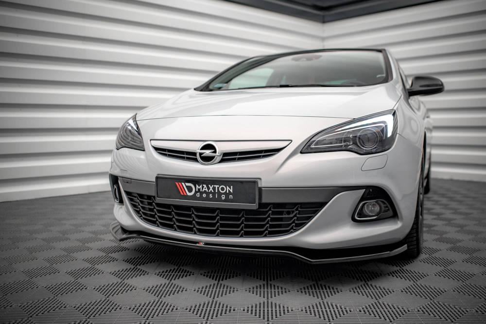 Front Splitter / Cup Schwert / Frontansatz V.2 für Opel Astra J GTC OPC-Line von Maxton Design