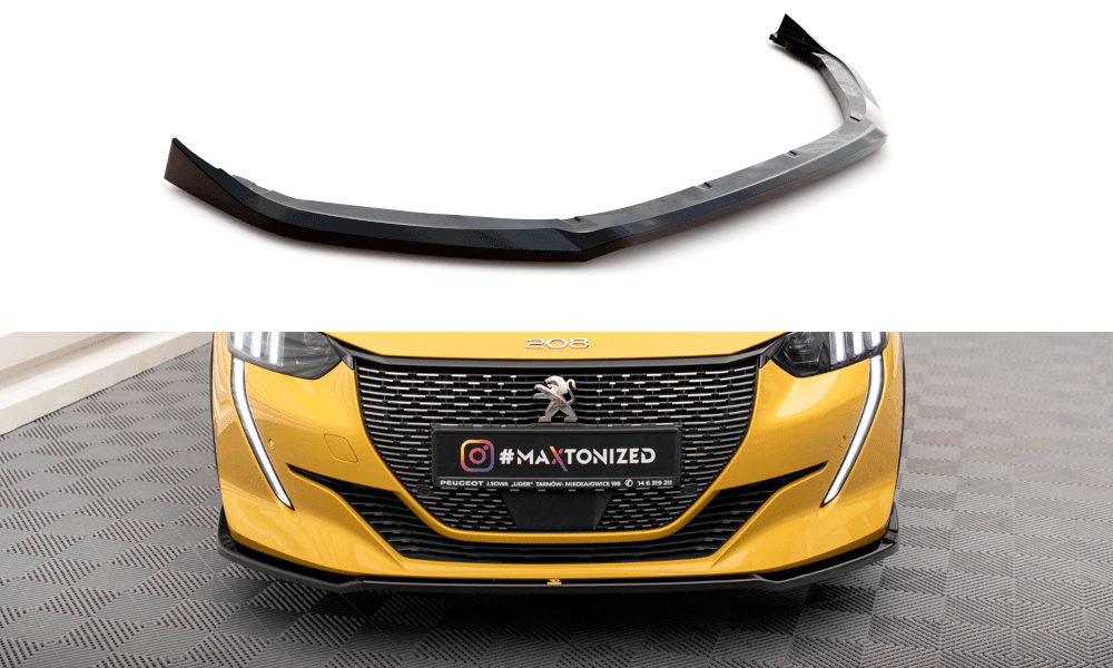 Front Lippe / Front Splitter / Frontansatz V.2 für Peugeot 208 GT MK2 von Maxton Design