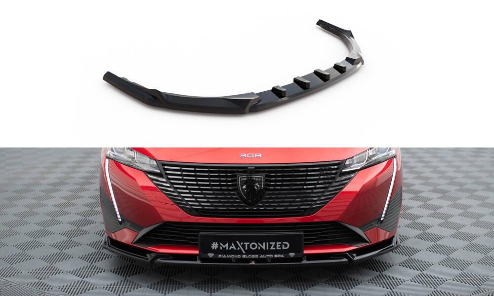 Front Lippe / Front Splitter / Frontansatz V.2 für Peugeot 308 MK3 von Maxton Design