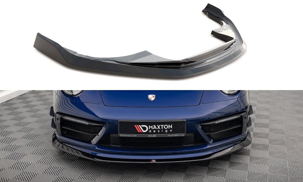 Front Lippe / Front Splitter / Frontansatz V.2 für Porsche 911 Carrera Aero 992 von Maxton Design