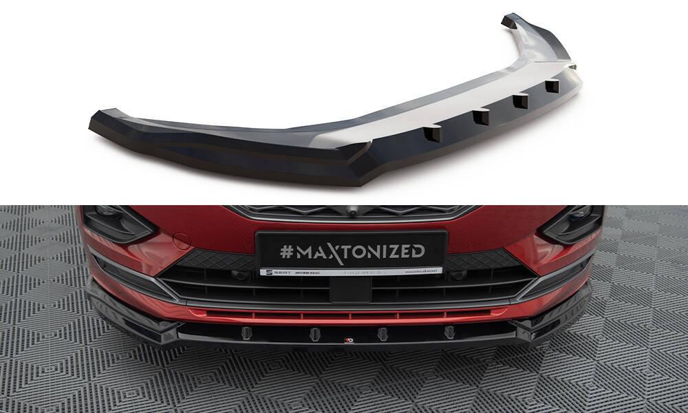 Front Lippe / Front Splitter / Frontansatz V.2 für Seat Tarraco FR KN von Maxton Design