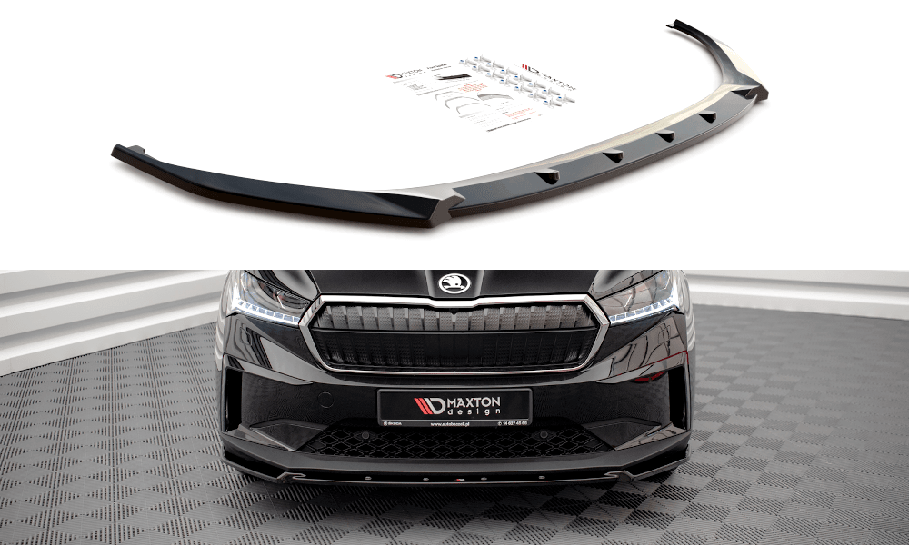 Front Splitter / Cup Schwert / Frontansatz V.2 für Skoda Enyaq IV von Maxton Design