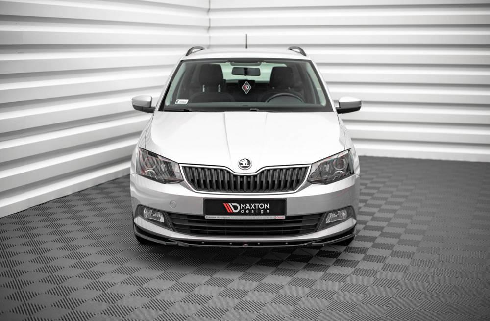 Front Lippe / Front Splitter / Frontansatz V.2 für Skoda Fabia NJ von Maxton Design