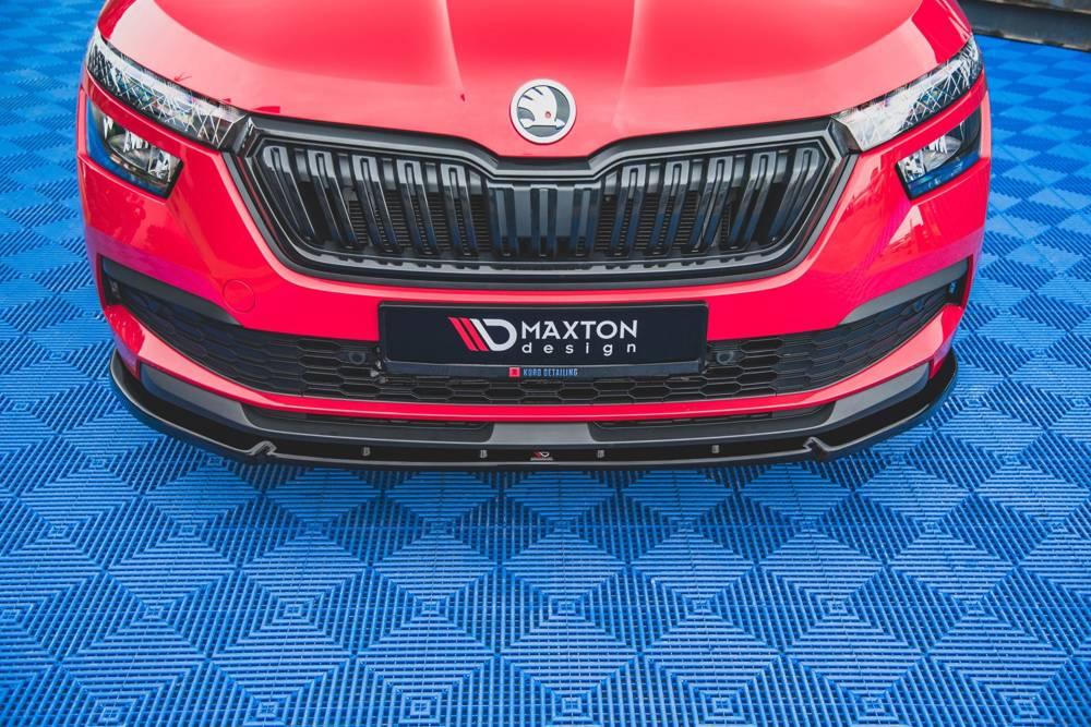 Front Splitter / Cup Schwert / Frontansatz V.2 für Skoda Kamiq von Maxton Design