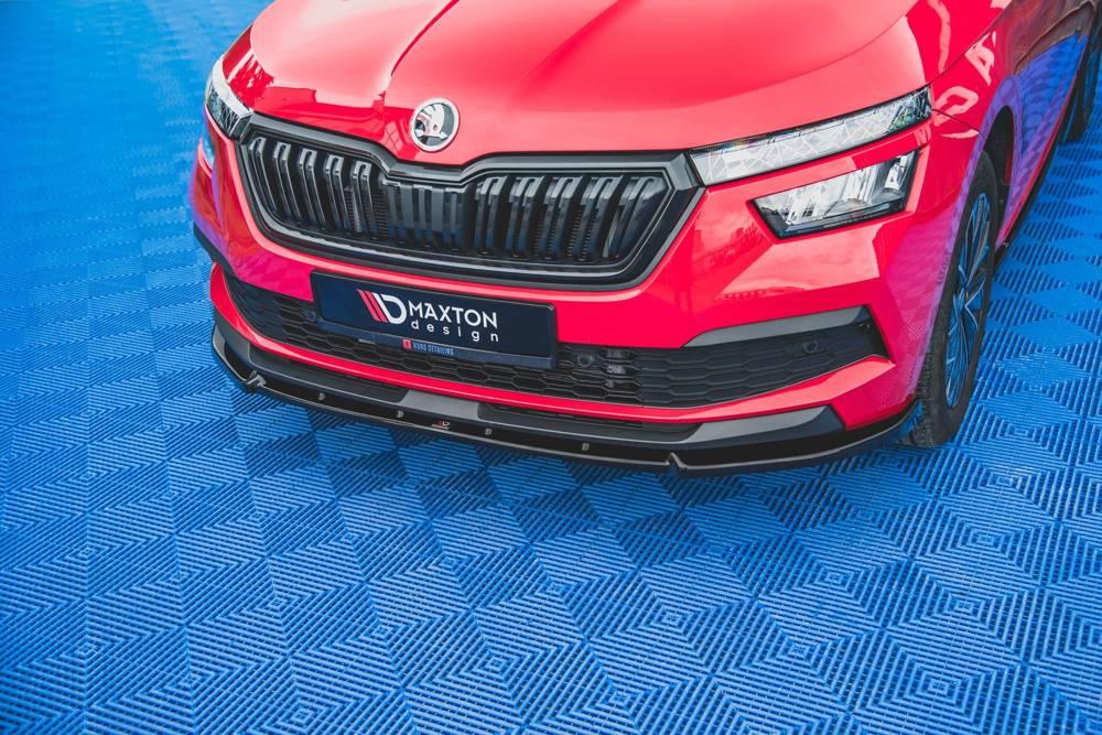 Front Splitter / Cup Schwert / Frontansatz V.2 für Skoda Kamiq von Maxton Design