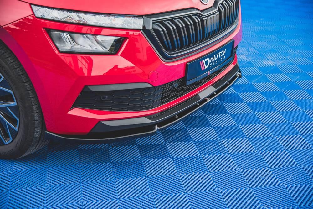 Front Splitter / Cup Schwert / Frontansatz V.2 für Skoda Kamiq von Maxton Design