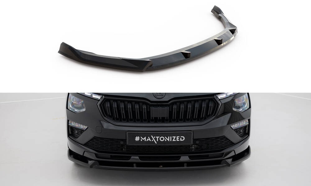 Front Lippe / Front Splitter / Frontansatz V.2 für Skoda Kamiq Monte Carlo NW Facelift von Maxton Design