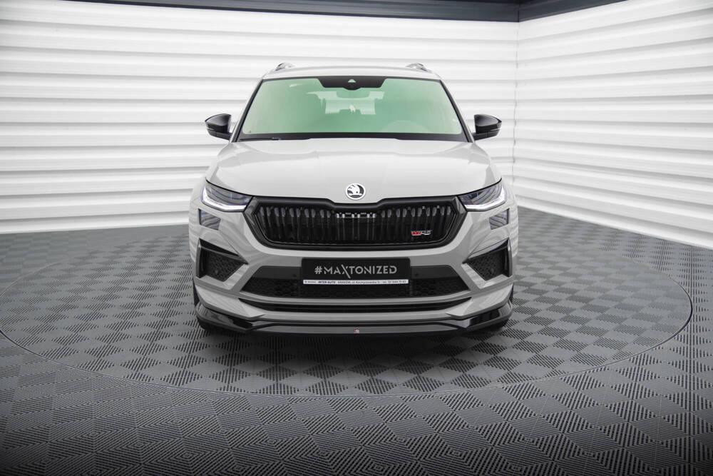 Front Lippe / Front Splitter / Frontansatz V.2 für Skoda Kodiaq RS NS Facelift von Maxton Design