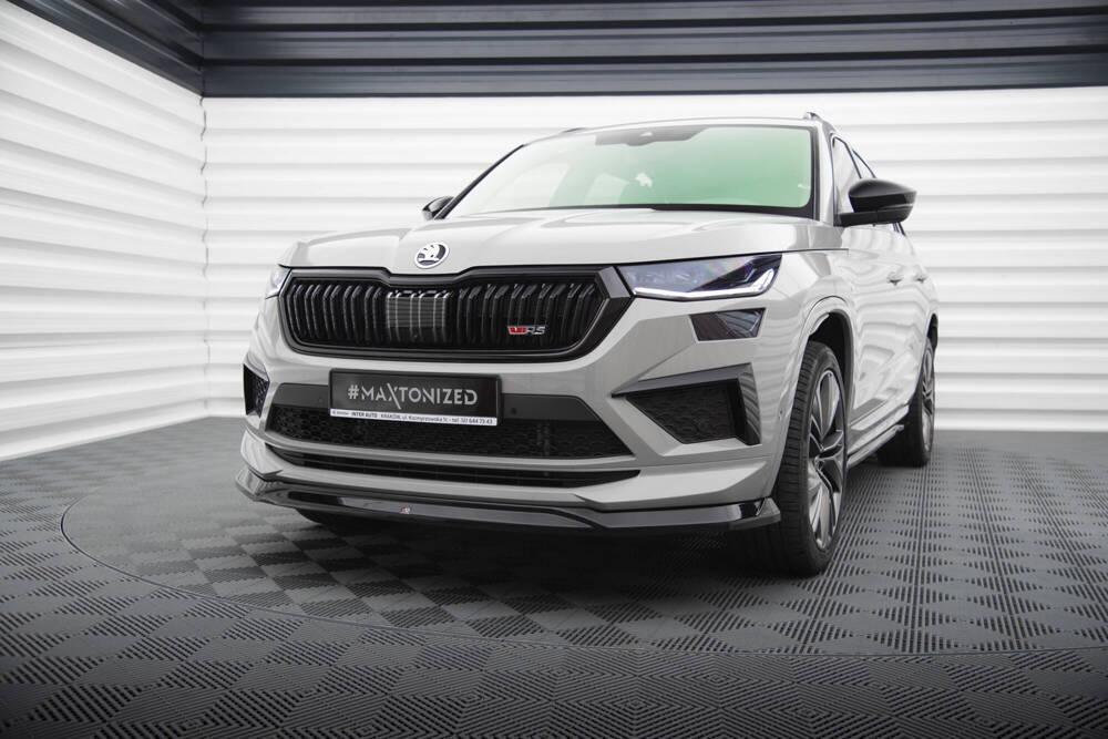 Front Lippe / Front Splitter / Frontansatz V.2 für Skoda Kodiaq RS NS Facelift von Maxton Design