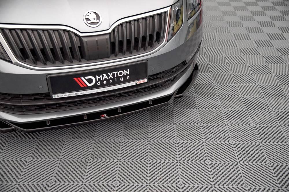 Front Splitter / Cup Schwert / Frontansatz V.2 für Skoda Octavia MK3 Facelift von Maxton Design