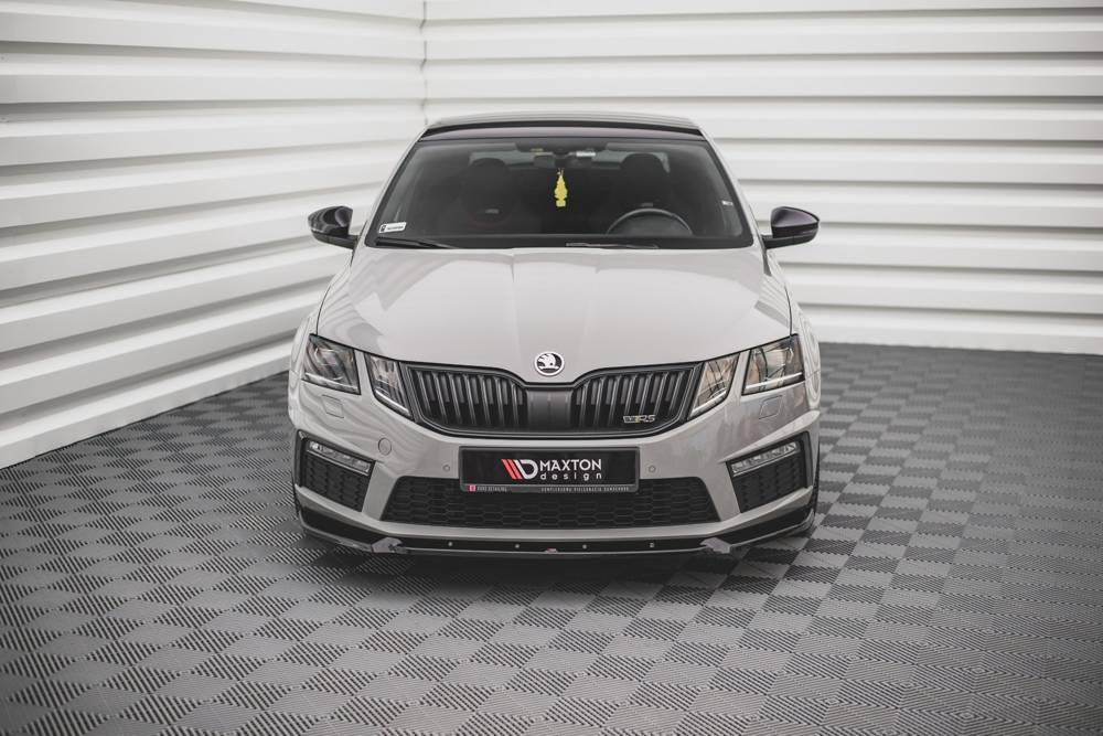 Front Splitter / Cup Schwert / Frontansatz V.2 für Skoda Octavia RS Mk3 Facelift von Maxton Design