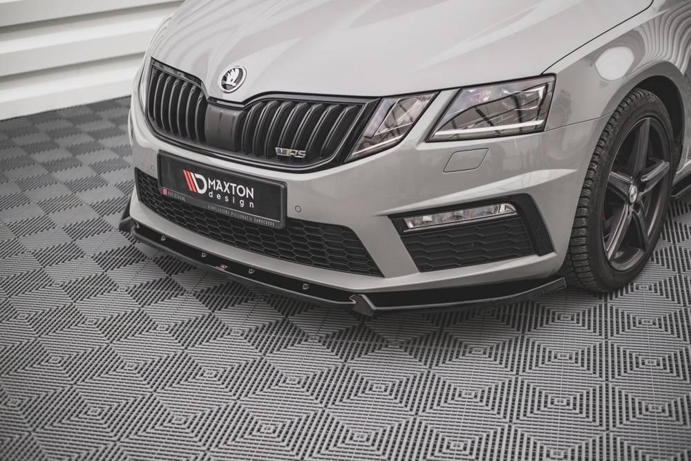 Front Splitter / Cup Schwert / Frontansatz V.2 für Skoda Octavia RS Mk3 Facelift von Maxton Design