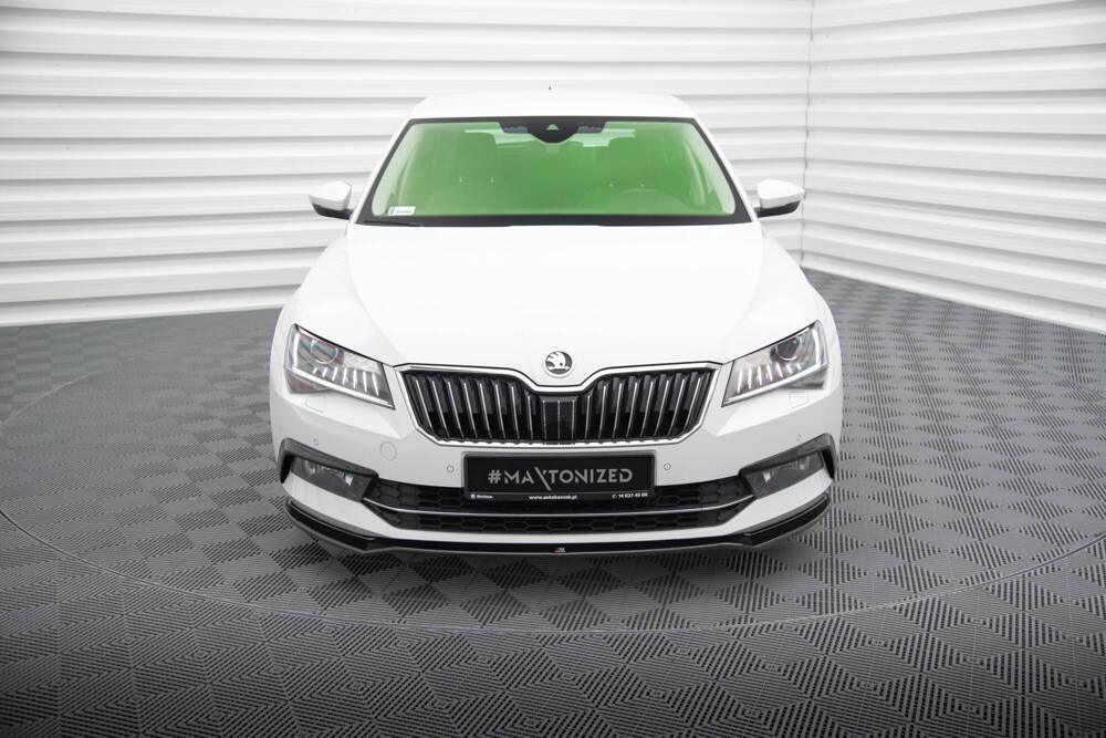 Front Lippe / Front Splitter / Frontansatz V.2 für Skoda Superb 3V von Maxton Design