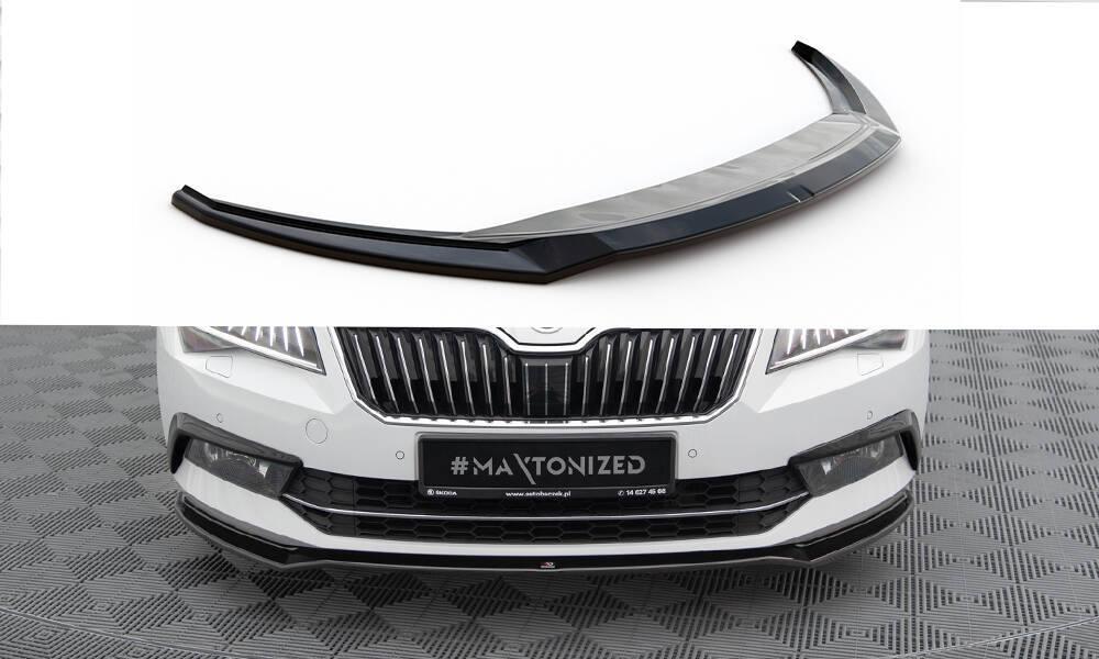 Front Lippe / Front Splitter / Frontansatz V.2 für Skoda Superb 3V von Maxton Design