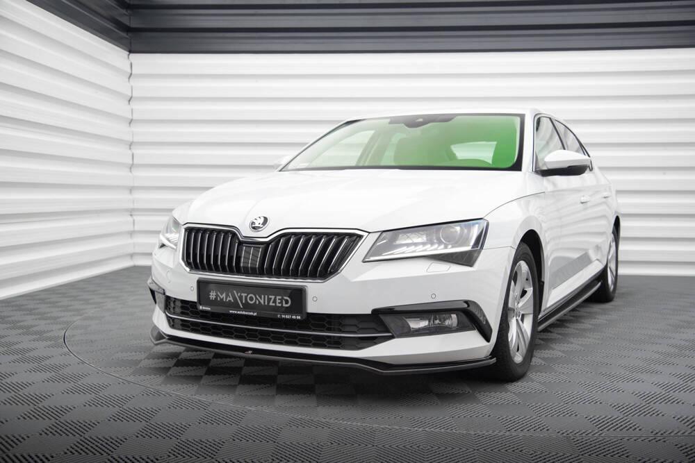 Front Lippe / Front Splitter / Frontansatz V.2 für Skoda Superb 3V von Maxton Design