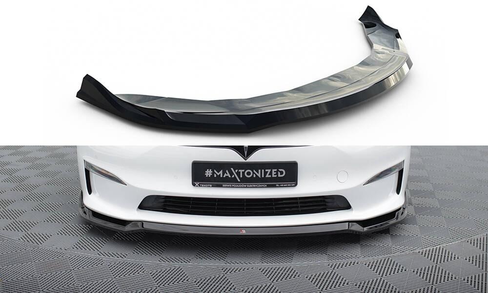 Front Lippe / Front Splitter / Frontansatz V.7 für VW Golf 8 GTI von Maxton Design