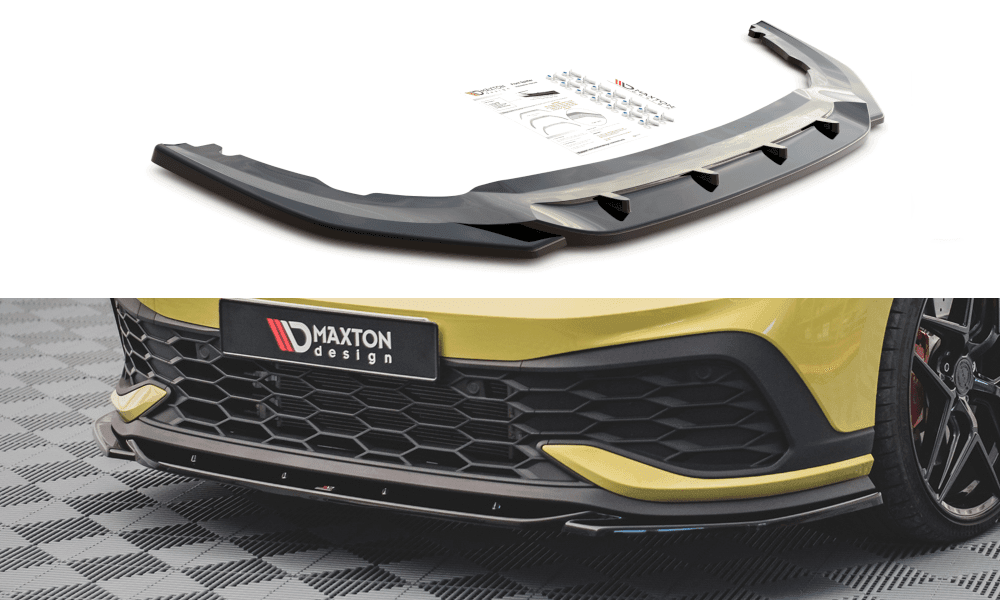 Front Diffusor / Front Splitter / Cup Schwert / Frontansatz V.2 für Volkswagen Golf 8 GTI Clubsport von Maxton Design