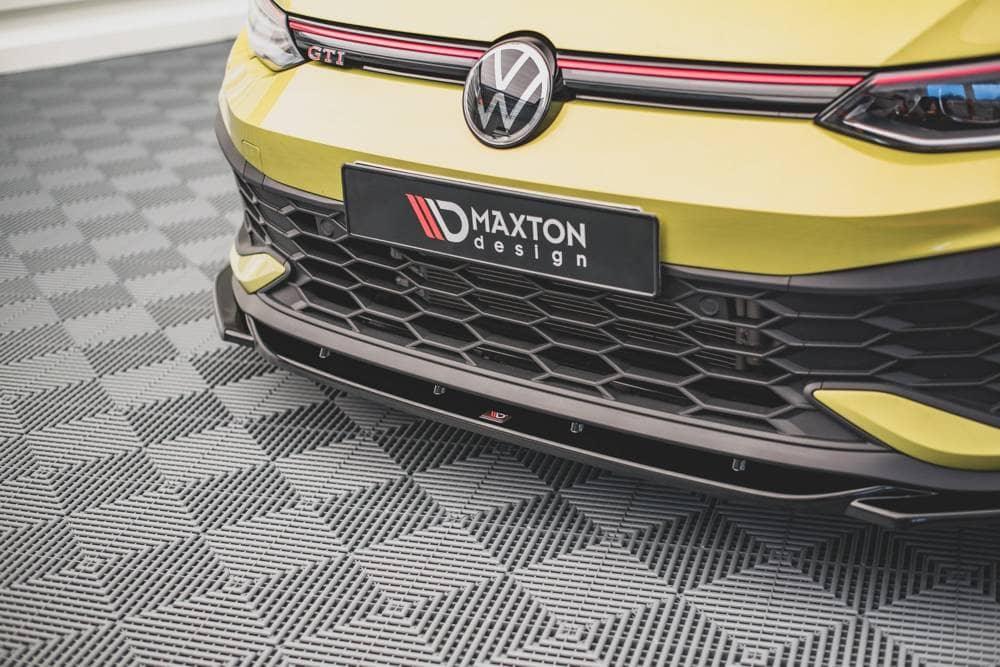 Front Diffusor / Front Splitter / Cup Schwert / Frontansatz V.2 für Volkswagen Golf 8 GTI Clubsport von Maxton Design