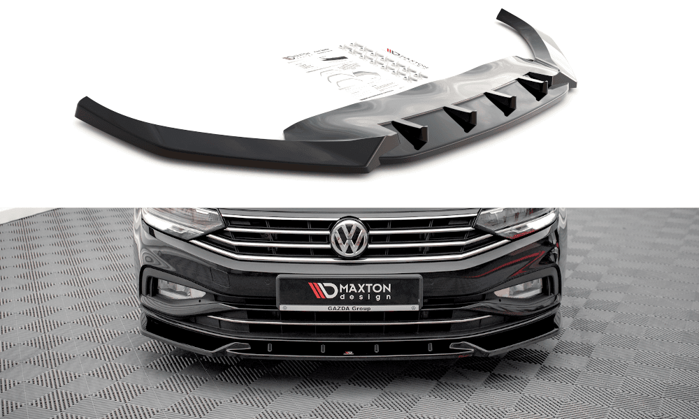 Front Splitter / Cup Schwert / Frontansatz V.2 für VW Passat B8 Facelift von Maxton Design