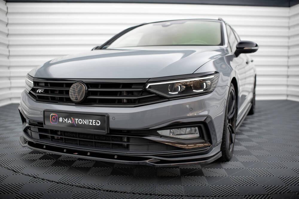 Front Lippe / Front Splitter / Frontansatz V.2 für VW Passat R-Line B8 Facelift von Maxton Design