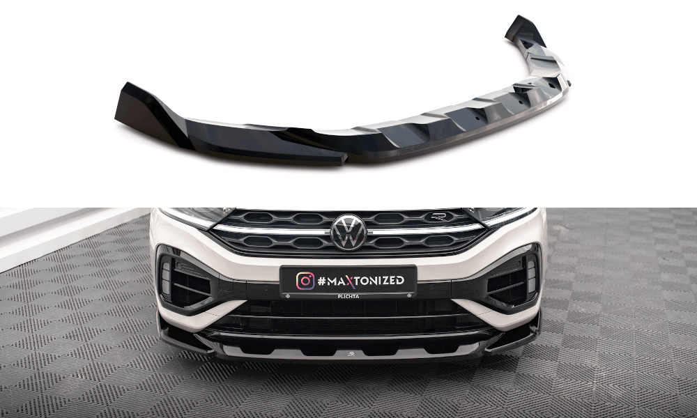 Front Lippe / Front Splitter / Frontansatz V.2 für VW T-Roc R A11 Facelift von Maxton Design