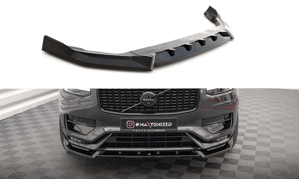 Front Lippe / Front Splitter / Frontansatz V.2 für Volvo XC90 R-Design MK2 Facelift von Maxton Design