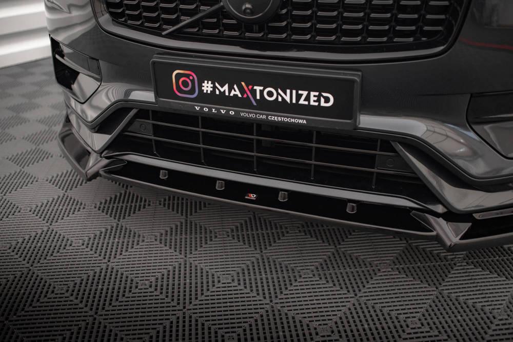 Front Lippe / Front Splitter / Frontansatz V.2 für Volvo XC90 R-Design MK2 Facelift von Maxton Design