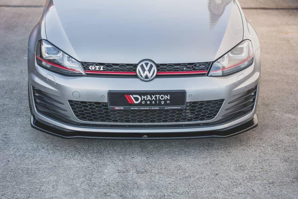 Front Splitter / Cup Schwert / Frontansatz V.2 für VW Golf 7 GTI von Maxton Design