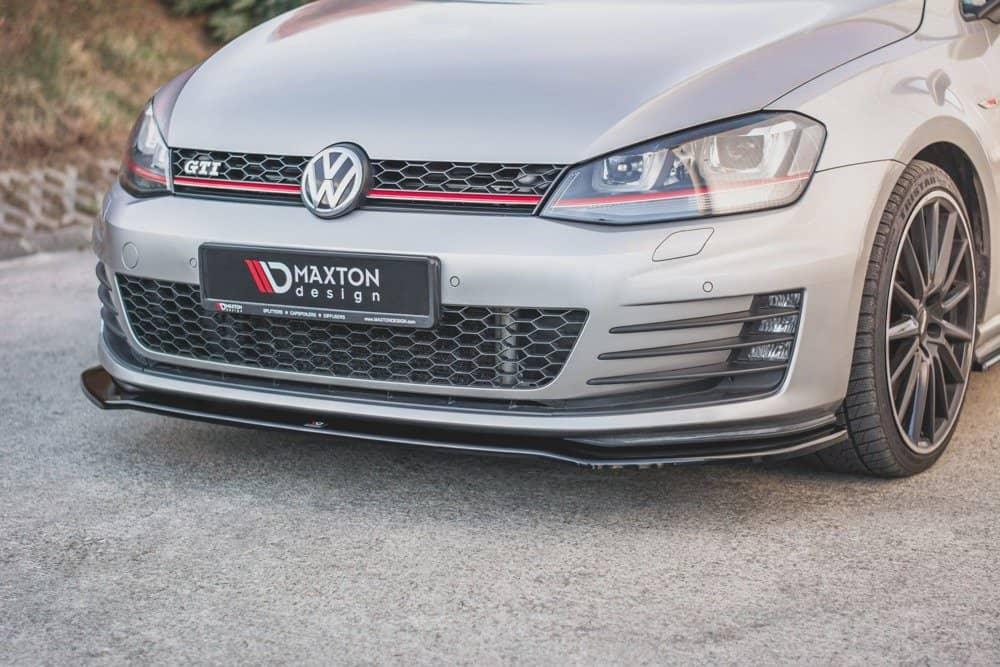 Front Splitter / Cup Schwert / Frontansatz V.2 für VW Golf 7 GTI von Maxton Design