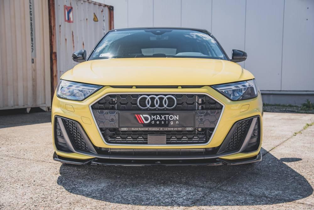 Front Splitter / Cup Schwert / Frontansatz V.3 für Audi A1 S-Line GB von Maxton Design