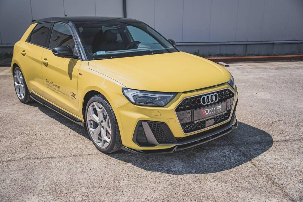 Front Splitter / Cup Schwert / Frontansatz V.3 für Audi A1 S-Line GB von Maxton Design