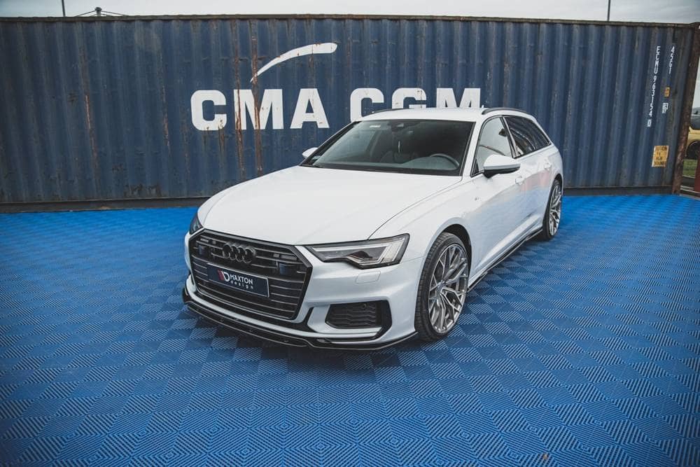 Front Diffusor / Front Splitter / Cup Schwert / Frontansatz V.3 für Audi A6 S-Line / S6 C8 von Maxton Design